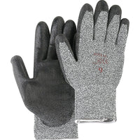 Jomac Canada Gants De Tricot Poivre & Sel Avec Revêtement De Paume Noir, Taille Grand/9, Revêtement Polyuréthane, paquet de 12-Revêtement Polyuréthane