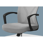 Monarch Specialties - 7461 Chaise De Bureau - Gris/Base Chrome-Capacité de poids : 300 lb