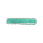 Globe Commercial - Tampon sec en microfibre avec frange de 48 po - Vert - Paquet de 6-Microfibre en mélange de nylon/polyester de qualité supérieure