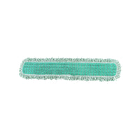 Globe Commercial - Tampon sec en microfibre avec frange de 48 po - Vert - Paquet de 6-Microfibre en mélange de nylon/polyester de qualité supérieure