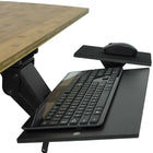Uncaged Ergonomics - Plateau à clavier coulissable réglable à angle négatif et support de souris inclinable (KT1)-Distance ajustable entre le plateau à souris et le plateau à clavier