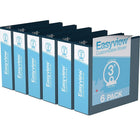 Davis Group Super offre Easyview, Reliure View à anneaux ronds 3 po, personnalisable, paquet de 6 - Bleu Marine-3 Reliure À Anneaux