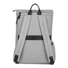 Bugatti, BKP2229BU-GREY – Collection Reborn – Sac à dos ultraléger – Fait de matériaux recyclés à 100% - Gris-Grand compartiment principal avec section rembourrée pour votre iPad/tablette