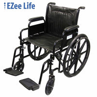 Ezee Life - Fauteuil roulant standard avec siège d’une largeur de 20 po (CH1094)-Hauteur du siège : 17 1/2 ou 19 1/2 po