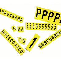 Accuform Signs - Les Fournitures Et Les Outils - Repères Individuels De Lettres Et De Chiffres, paquet de 18-Caractère N