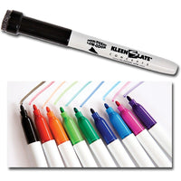 Kleenslate - Marqueur pointe moyenne à effacement à sec, couleurs variées, 10/paquet-Marqueurs pour étudiants afin de dessiner, d’écrire ou de colorier