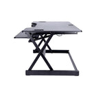 Rocelco – Support de bureau haut de gamme DADR-46 à hauteur réglable, 46 po, avec portée verticale allongée, noir -Nouveau support clavier plus large pour accueillir des claviers ergonomiques et de jeu