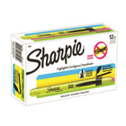 Surligneurs Sharpie genre stylo rétractable à encre liquide, pointe biseautée – jaune – Paquet de 12-L’encre SMEAR GUARD résiste au maculage sur de nombreuses impressions à jet d’encre et marques de stylo à bille