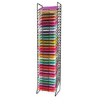 Eddie’s Hang-Up Display Ltd. - Rangement pour documents papier, 30 fentes, noir (214950)-Le rangement métallique comporte 30 tablettes pour organiser vos fournitures de bureau