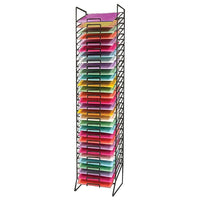 Eddie’s Hang-Up Display Ltd. - Rangement pour documents papier, 30 fentes, noir (214950)-Le rangement métallique comporte 30 tablettes pour organiser vos fournitures de bureau