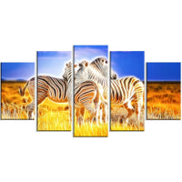 Designart – Impression sur toile d’animal, duo de zèbres, tailles variées (PT2442-373)-Impression