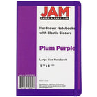 JAM Paper - Carnet ligné couv. rigide et fermeture élastique, grand, journal 5,88 x 8,5, violet prune, 2/paquet (340528857g)-Vendu séparément