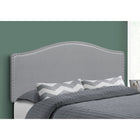 Monarch Specialties - 6011Q Lit Queen Tete De Lit Simili - Cuir Gris-Dimensions du produit: 50,5 pouces H x 63 pouces L x 3 pouces P