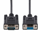StarTech - RS232 Câble Série Null Modem de 3m - Noir-Couleur Noir
