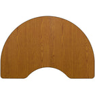 Flash Furniture – Table d’activités haricot à surface thermofusionnée, 48 x 96 po, pattes standards à hauteur réglable, chêne-Forme : Haricot