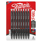 Sharpie - S-Gel stylo à encre gel - 0,7 mm - couleurs variées - paquet de 8-Gel