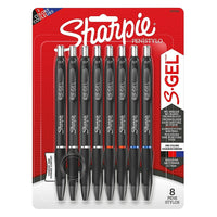 Sharpie - S-Gel stylo à encre gel - 0,7 mm - couleurs variées - paquet de 8-Gel