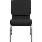 Flash Furniture – Chaise d’église emp. Hercules, 18,5 po de large, siège de 4,25 po d’épaisseur, noir, cadre argenté, 40-Chaise d'église multi-usages
