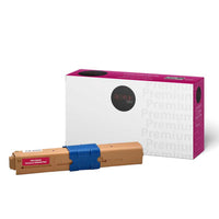Premium Tone - Okidata 46508702 Cartouche de toner Compatible, Magenta-Magenta