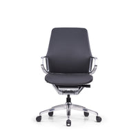 DecentLiving - Chaise de bureau à hauteur standard - Gros-Chaise de bureau en cuir véritable haut de gamme