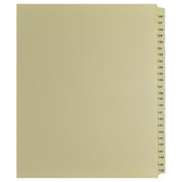 Mark Maker – Onglets séparateurs juridiques beiges, 1/25 onglets, format lettre, sans trous, numéros 126 à 150-Onglets séparateurs beiges, 1/25 onglets