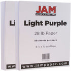 JAM Paper - Papier mat - 8,5" x 11" - 28 lb Violet clair - 50 feuilles/paquet-Couleur : violet clair | Faites ressortir votre travail avec du papier Colouré de qualité supérieure.