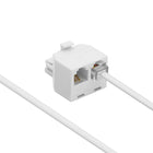 Adaptateur encastré duplex Basic Tech - Blanc-5