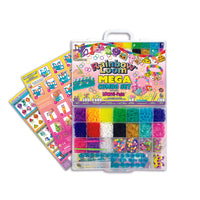 Rainbow Loom - Méga combo Loomi Pals-Comprend 5 600 élastiques sans latex, 7 couleurs, 60 breloques Loomi-Pals, 2 Happy Loom, 300 G-Clips, 300 perles, 12 sacs cadeaux, 1 Rainbow Loom 2.0, 2 crochets et des instructions (français non garanti).