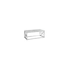 Monarch Specialties - 3375 Table De Salon - Gris Cimente Et Metal Chrome-Dessus de table d'inspiration industrielle moderne en aspect ciment gris