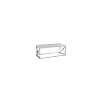 Monarch Specialties - 3375 Table De Salon - Gris Cimente Et Metal Chrome-Dessus de table d'inspiration industrielle moderne en aspect ciment gris