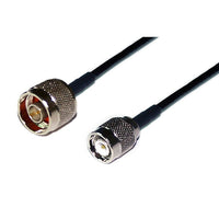 Turmode – Câble pour antenne de réseau sans fil WF6006 de 6 pi, 3,5 x 0,4 x 3,5 po, noir-Câble LMR100 de 6 pi N mâle vers TNC mâle