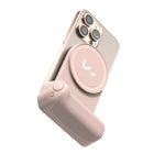 ShiftCam - Poignée magnétique SnapGrip pour batterie de téléphone intelligent - Rose Craie-Fonctionne avec n'importe quel téléphone intelligent à l'aide de l'autocollant magnétique inclus et est compatible MagSafe