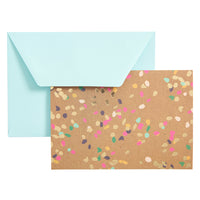 Mara-Mi - Bloc-notes - 3,5 x 5 - Confettis Kraft - Paquet de 20-Cartes muettes vierges