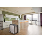 Step N' Sort - Poubelle et poubelle de recyclage à 3 compartiments - 54 L-Acier inoxydable résistant aux empreintes digitales