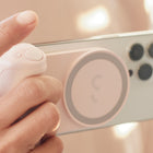 ShiftCam - Poignée magnétique SnapGrip pour batterie de téléphone intelligent - Rose Craie-Bouton d'obturation sans fil avec index pour plus de commodité