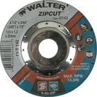 Walter Surface Technologies - Meules À Tronçonner Renforcées Zipcut Pour Meuleuse À Angle Droit, 5po x 3/64po, paquet de 12-Matériau abrasif Oxyde d'aluminium
