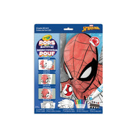 Crayola - Ensemble d'art pour enfants 3D POUF - Spiderman-ENSEMBLE D'ACTIVITÉS EN 3D : L'ensemble d'activités 3D POUF de Spiderman de Crayola comprend 3 pages à colorier Spiderman, 3 pages à découpes, 3 feuilles d'autocollants Spiderman de Marvel, 7 marqueurs lavables PipSqueaks et 1 feuille de ruban adhésif