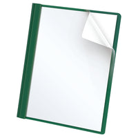 Couvertures de présentation au devant transparent OxfordMD, dossier avec broches de format lettre, vert forêt-Les couvertures de présentation au devant transparent mettent la page de titre de votre recherche ou de votre rapport en évidence, elles constituent le parfait ajout à votre liste de fournitures scolaires