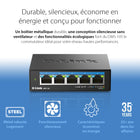 D-Link - Commutateur non géré multi-Gigabit 5 ports de D-Link-L'écoute IGMP optimise les flux de données multicast pour des applications gourmandes en bande passante