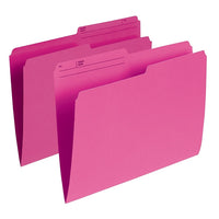 Staples Chemises de classement de couleur, format lettre, 8 1/2 po x 11 po, rose, paq./100-Créez des codes couleur pour un accès facile à vos dossiers