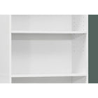 Monarch Specialties - 7470 72 po H Etagere - Blanc Avec 5 Tablettes-71.25"H x 24.75"W x 11.75"D