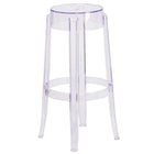 Tabouret de bar transparent de 29,75 po (FH-118-APC2-GG)-Tabouret de style contemporain