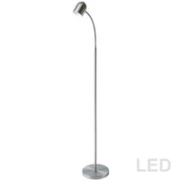 Lampadaire DEL 5W, finition chromée satinée-1
