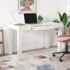 CosmoLiving by Cosmopolitan - Bureau Astor avec chargeur sans fil - 121,3cm L x 76,5cm H x 61cm P - Blanc-Assemblage rapide et facile