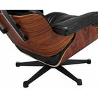 Nicer Furniture - chaise longue et ottoman moderne classique - noir/palissandre-7 épaisseurs de bois d'ingénierie séché au four à grains croisés pour éviter la déformation et les fissures.
