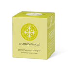 Aromabotanical – Petite bougie au parfum de citronnelle et de gingembre (16-AB/005 LG)-Combinant le soja et la cire de palmier, cette bougie écologique est versée à la main dans un récipient réutilisable accompagné d’un couvercle servant d’éteignoir.