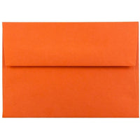 JAM Paper Enveloppes recyclées à fermeture gommée Brite Hue, format livret, 3 5/8 x 5 1/8 po, orange, paq./100-Orange