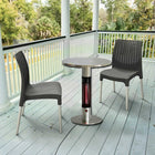 Energ+ – Chaufferette électrique infrarouge d'extérieur Hea115J88 GOLD, table bistro-23,65 larg. x 23,65 prof. x 29,5 haut. (po)