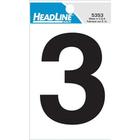 HeadLine - Numéro 3 autoadhésif, 3 po-À reflet
