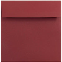 JAM Paper Enveloppes simples carrées, 6 x 6 po, rouge foncé, 250/paquet-Enveloppes simples carrées rouge foncé